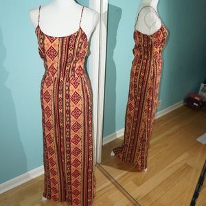 Forever 21 maxi dress small floor length Aztec